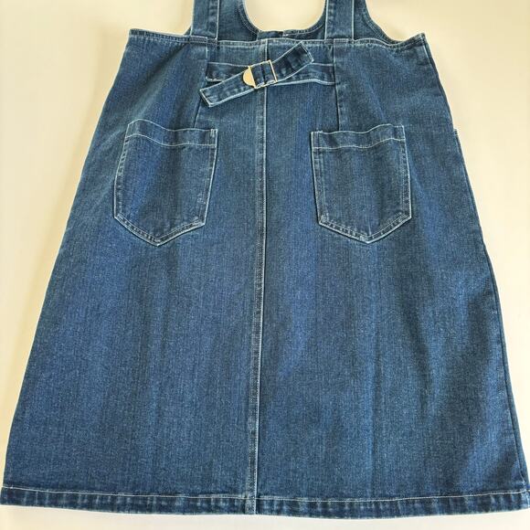 Cloud Ten Blue Denim Overall Casual Cotton Mini Dress Women’s Size Medium NWT - Picture 9 of 9